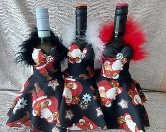 Christmas Wine/champagne bottle cover Gift for Weddings, Bridal showers, Engagement & Hen Parties