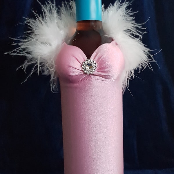 Wine/champagne bottle cover. Straight Ballgown, Weddings Gift, Bridal showers, Engagement, Hen Parties, Birthdays & Proms etc