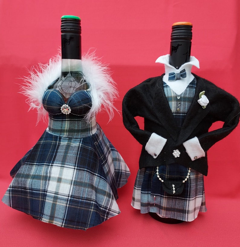 Wine Bottle Cover/champagne Bottle Cover Tuxedo & Kilt Bottle Etsy UK
