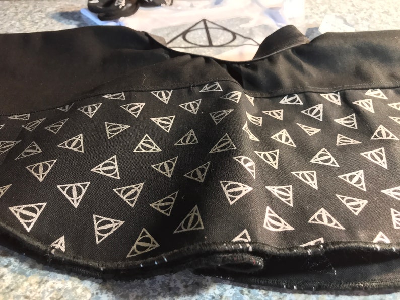Bodysuit and HP fabric skirt set Free headband bow Silver 3-6 Deathly Hallows Harry Potter baby girl outfit Free Shipping Hogwarts