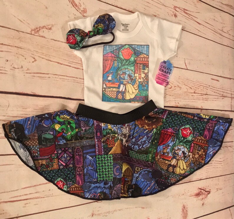 beauty and the beast baby onesie