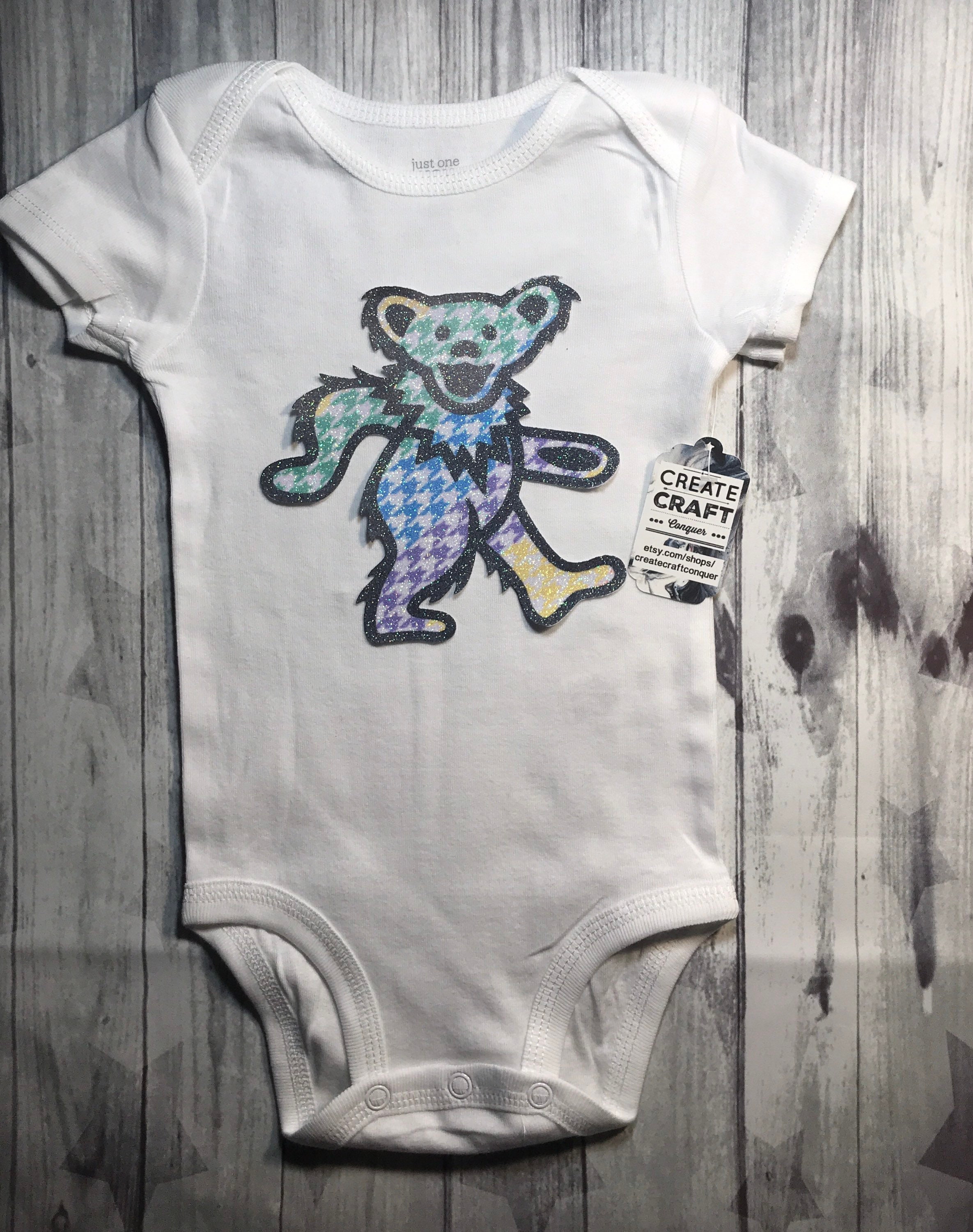 Grateful Dead baby onesie bodysuit. Grateful dead bear. Etsy