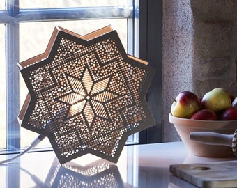 Table lamp with star in Bohemian style