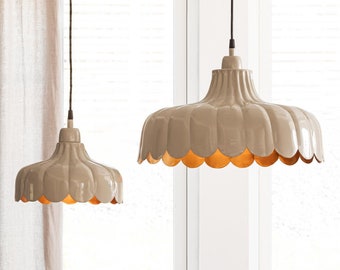 Country house style flower-shaped hanging lamp