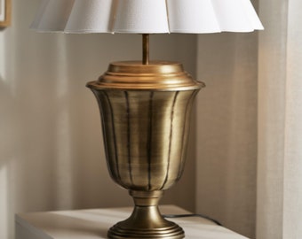 Lamp base with antique brass finish in Scandinavian style