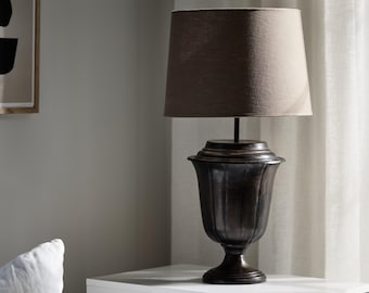 Bedroom lamp in a vintage look, antique brass finish