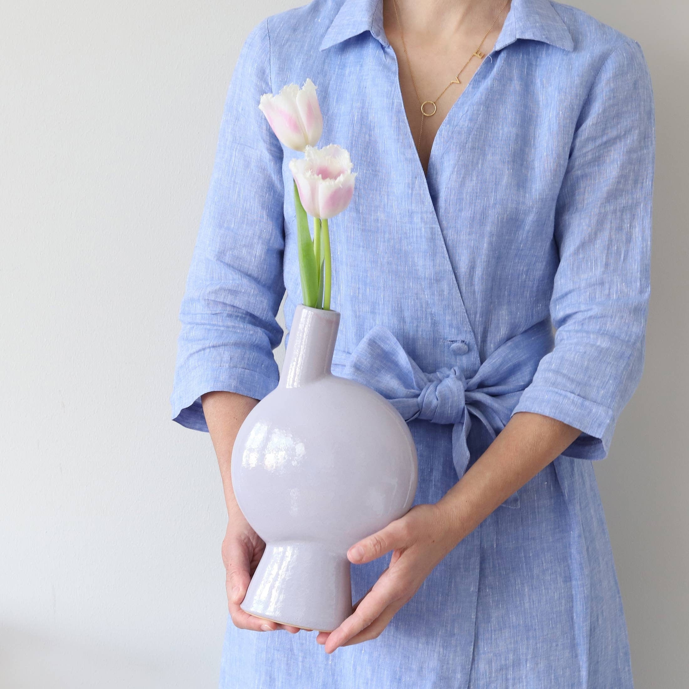 Vase à Fleurs Aux Couleurs Pastel