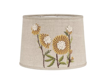 Lampshade with sunflower embroidery