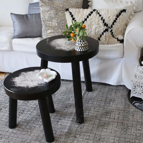 Moroccan Side Table In Wood Vintage Style Coffee Table With Mandala In 2 Sizes Top Quality