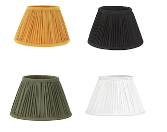 Lampshade for table lamp with wavy fabric in Scandinavian style