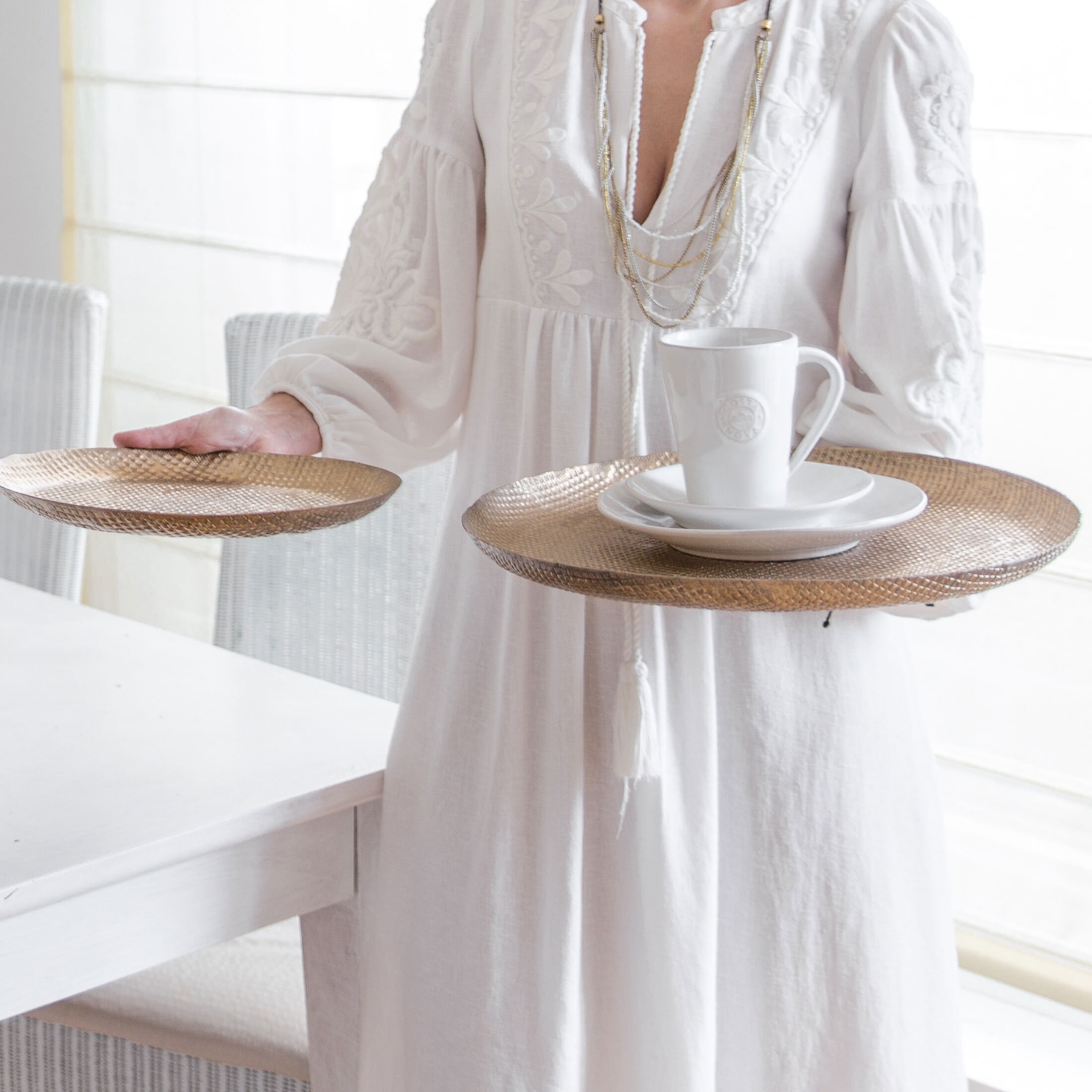 Plateau Rond de Style Bohemian