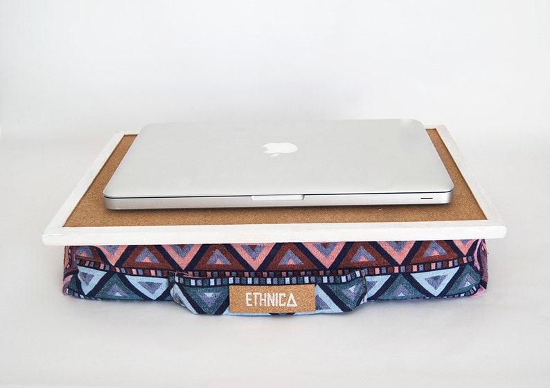 On Sale Laptop Tray With Cushion Lapdesk Serving Tray Wooden Etsy