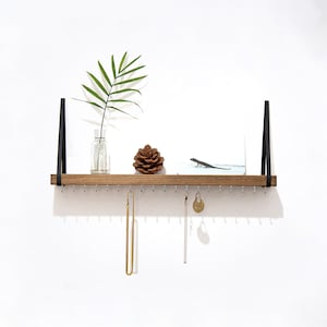 Jewelry organizer Wall Hanging, Hanging Jewelry Display, Wooden Jewelry Shelf, , Wall Hanging Jewelry, Jewelry Organizer Wall Mount