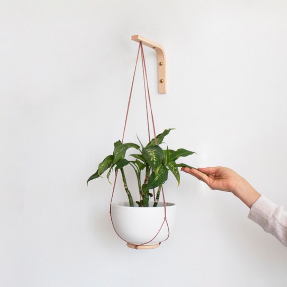 Set Di 4 Fioriere In Macramè, Da Appendere All'interno, In Corda Di Cotone Bohémien, Con Ganci, Per Piante, Per Interni Ed Esterni, Balconi, Decorazione Da Parete - Foto 4