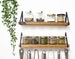 Spice Rack Wall Mount Wooden Spice Holder Shelf Spice Rack Kitchen Storage Floating Spice Wall Shelf Kitchen Shelves Kitchen Spice Organizer 