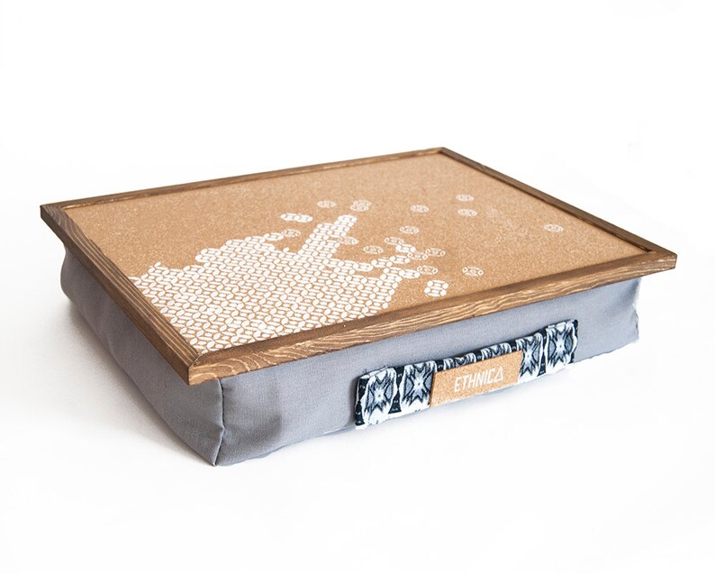 On Laptop Tray With Pillow Wood Lap Desk Ipad Table Breakfast Stand Teak Light A Gift To The Er