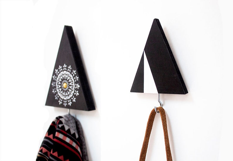 On Sale Triangle Wall Hooks Set Modern Wall Hook Triangle Etsy