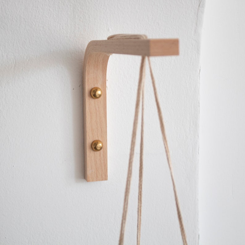 Wall Hook for Hanging Plants Wood Plant Hanger Indoor or Etsy