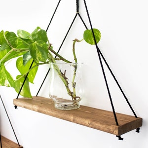 Wooden Floating Shelf Geometric Shelves Macrame Shelf Wall Hanging Shelf Shelf Decor Wooden Shelf Christmas Gifts