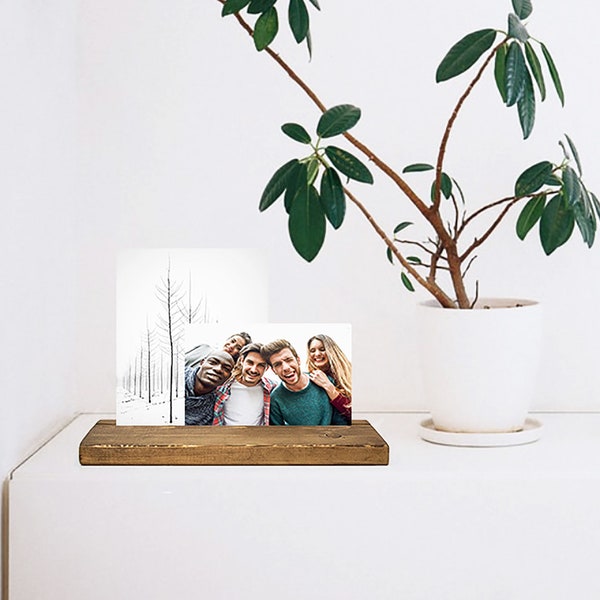 Portafoto in legno per foto da tavolo Appendiabiti da appendere per foto Espositore per foto Supporto per foto Supporto per carte Appendiabiti