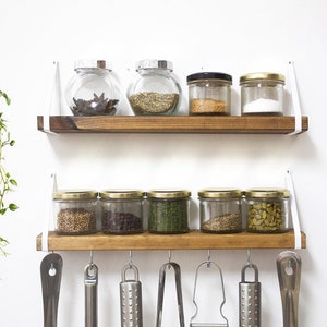 Wooden Spice Rack for Wall Mount or Counter Top Holds Over 50 Spice Jars  40x18.25 