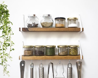 Wood Spice Rack Wooden Spice Shelf Spice Jars Kitchen Shelves Spice Jars Display Coffee Tea Jars Stand Kitchen Jars Storage,