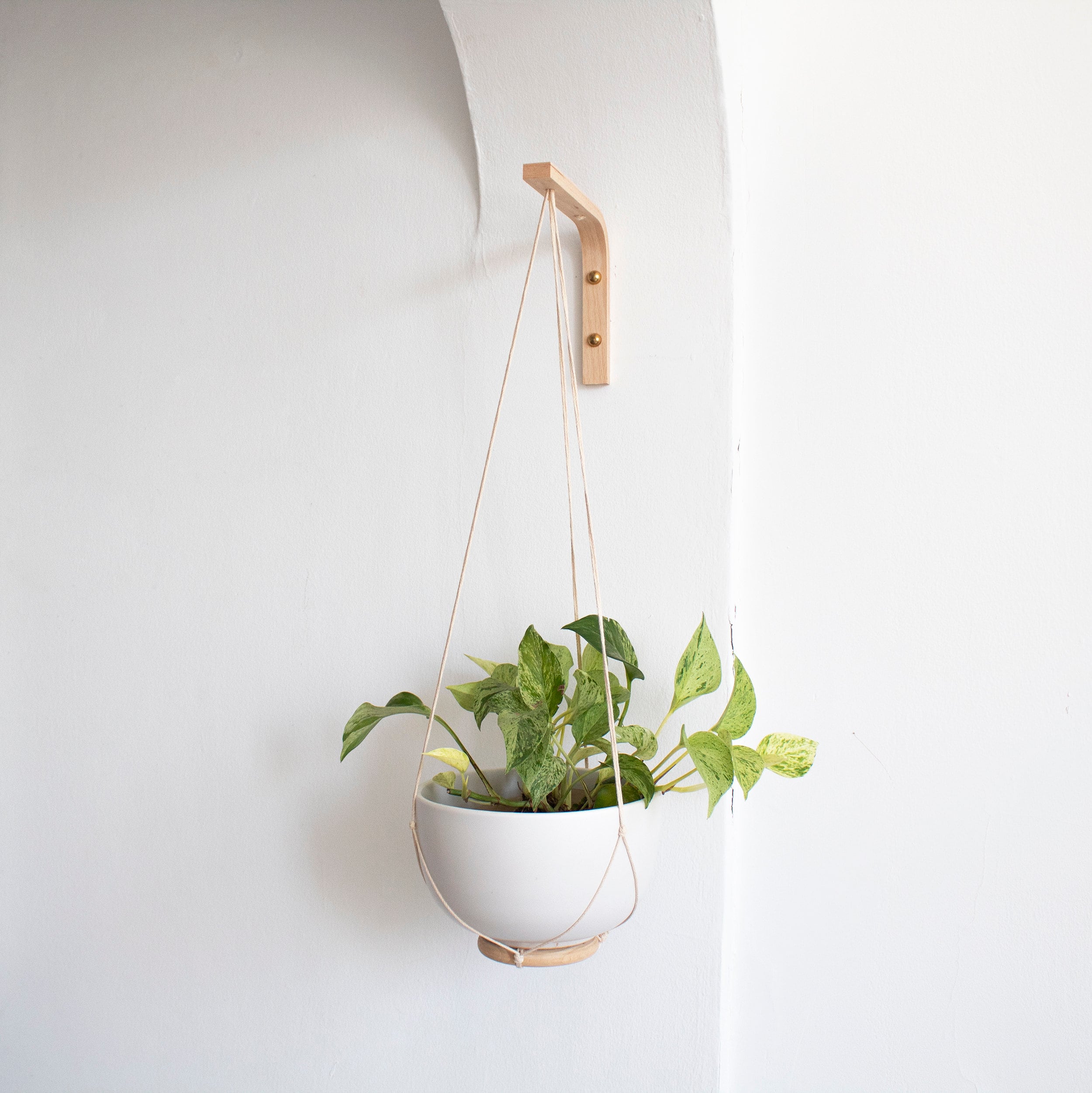 Wall Hook for Plant, Wooden Wall Plant Hanger Indoor or Outdoor