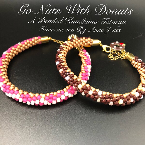 Go Nuts With Donuts Bracelet and Necklace Beaded Kumihimo Tutorial