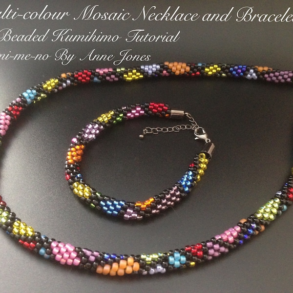 Multi-colour Mosaic Bracelet and Necklace