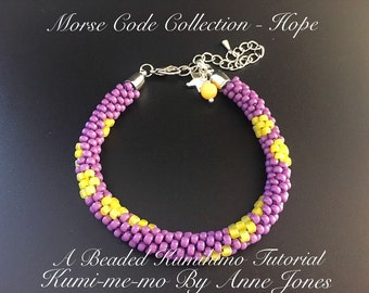 Morse Code Collection - Hope - Beaded Kumihimo Tutorial