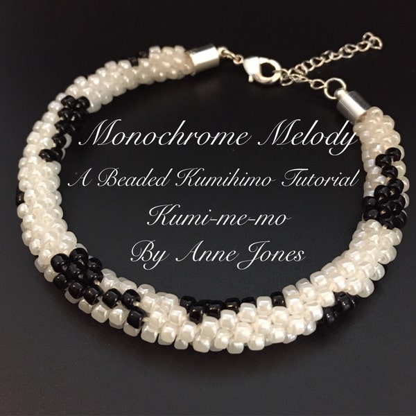 Monochrome Melody Beaded Kumihimo Tutorial