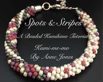 Spots & Stripes Beaded Kumihimo Tutorial