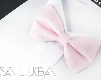 Pink wedding bow tie