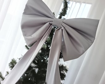 Fiocco Decorativo Grande Per Albero Di Natale - Addobbo Per Cima Albero, Parete O Porta, Per Feste Natalizie, Matrimoni, Compleanni