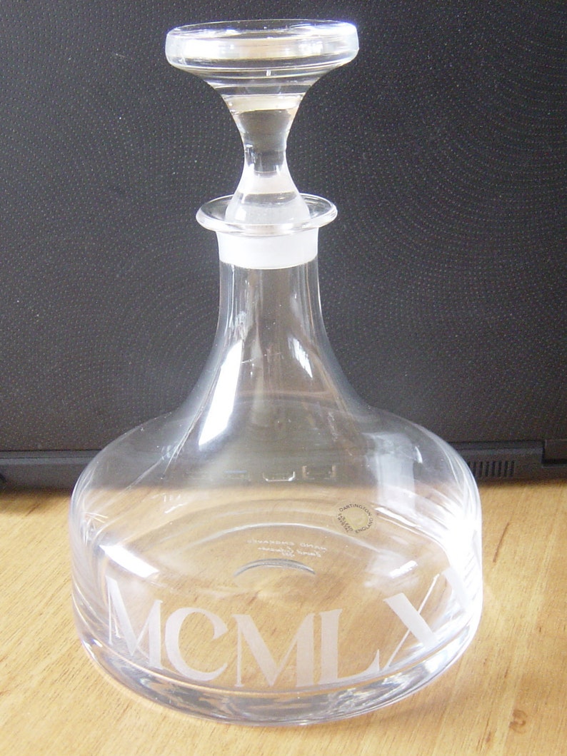 Dartington lead crystal ships decanter 1983 Etsy