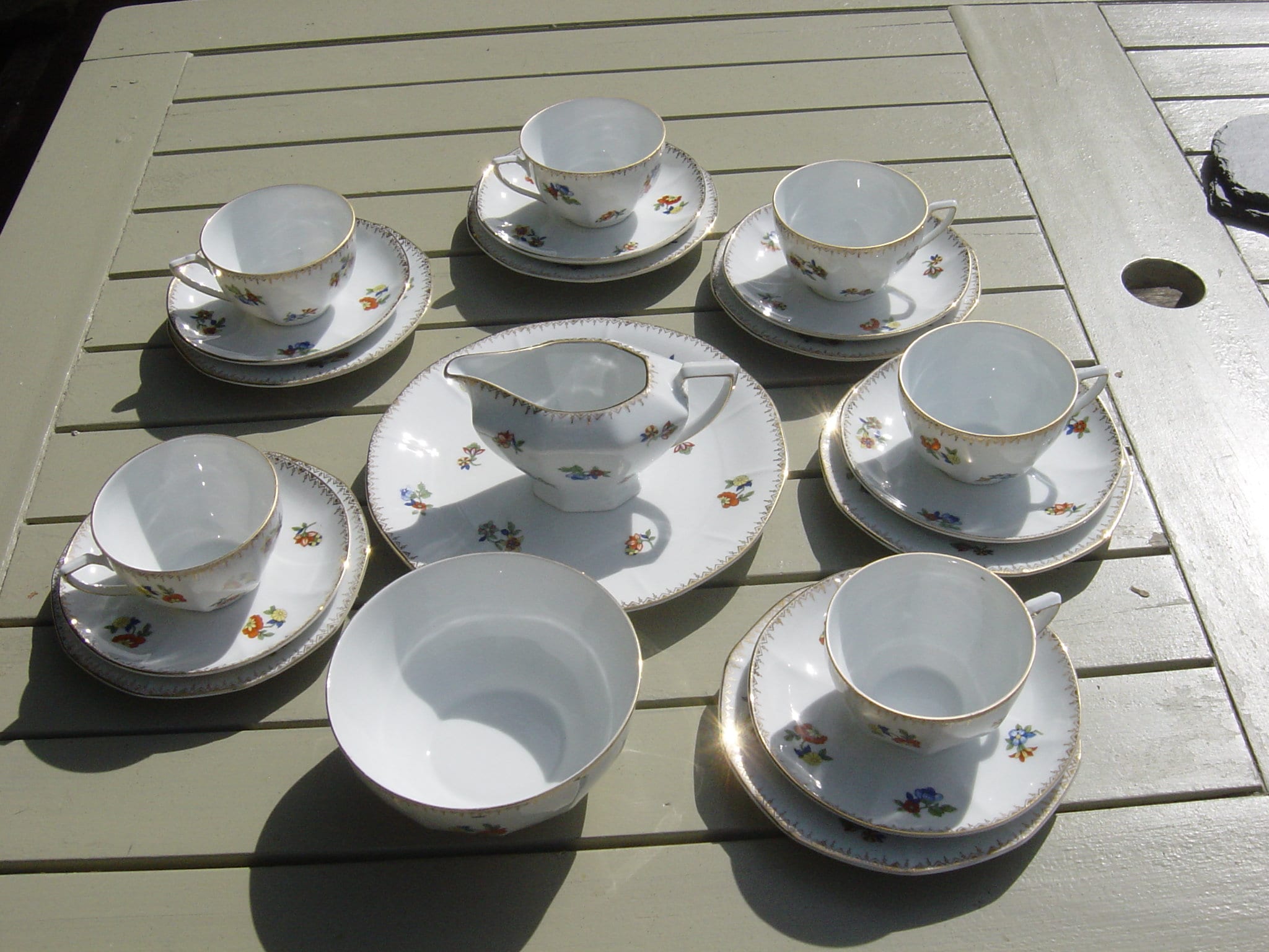 Art deco victoria china czechoslovakia 21 piece tea set Etsy