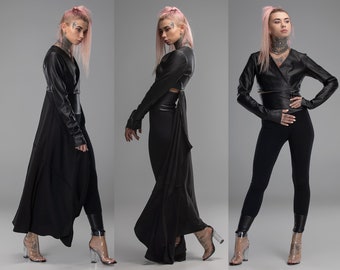 Leather Tunic Dress Etsy