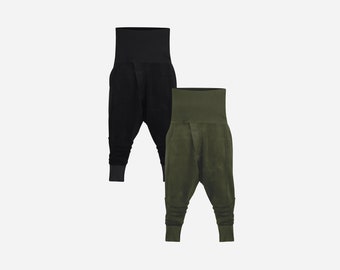 Two Piece Set Black Khaki Beige Cotton harem yoga pants men, drop crotch baggy joggers men, loungewear trousers, hippie pants mdnt45, B0310