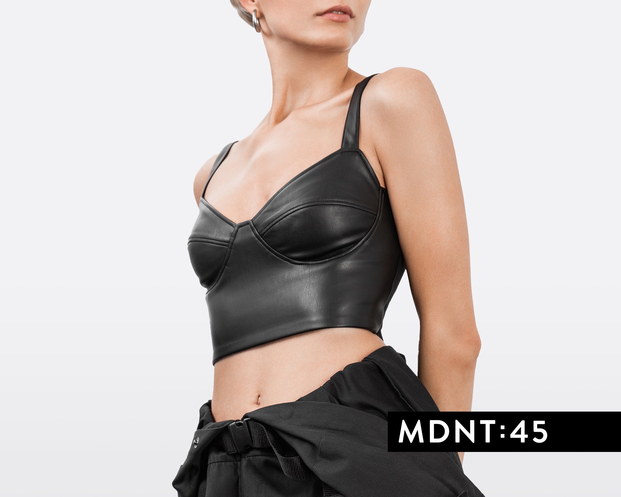 Buy Faux Leather Bra Online In India -  India