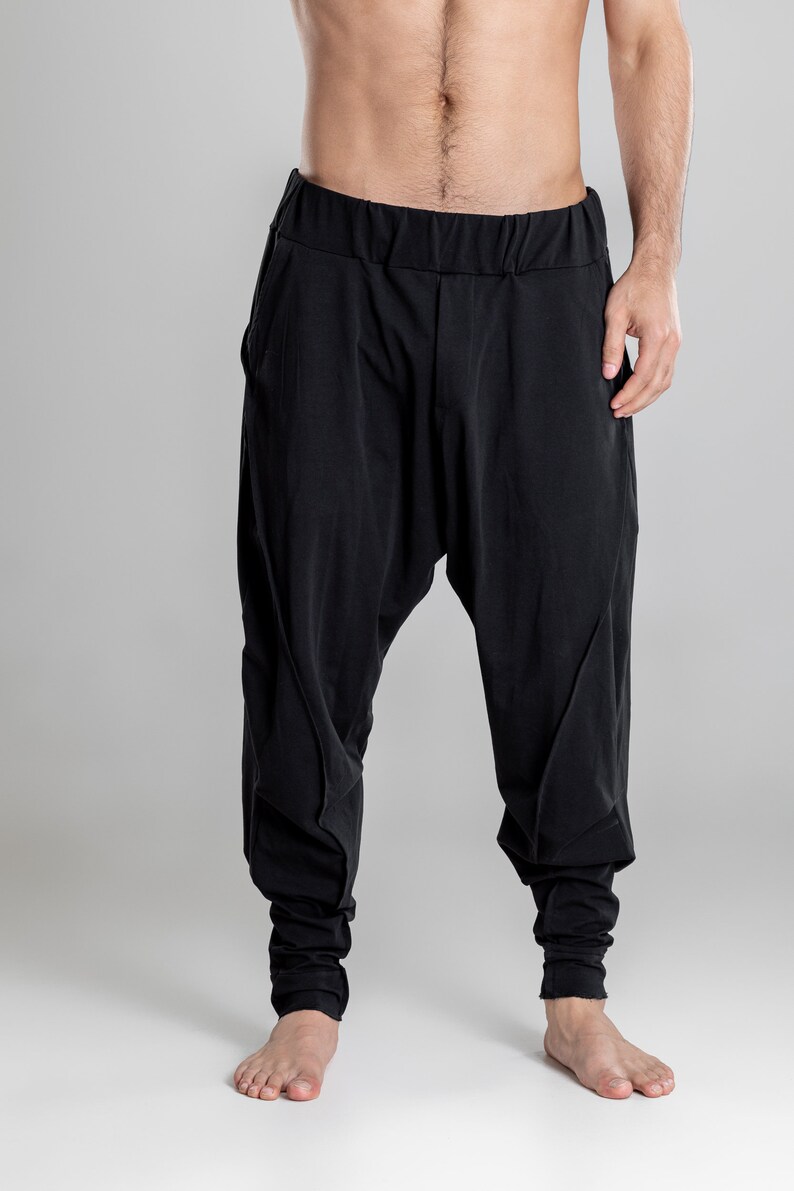 Jogginghose Herren Baggy Sweatpants - Übergroße Haremshose Mit Taschen Grau
