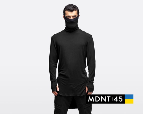 Sudadera Hombre Cuello Alto Con Capucha Y Mascarilla –