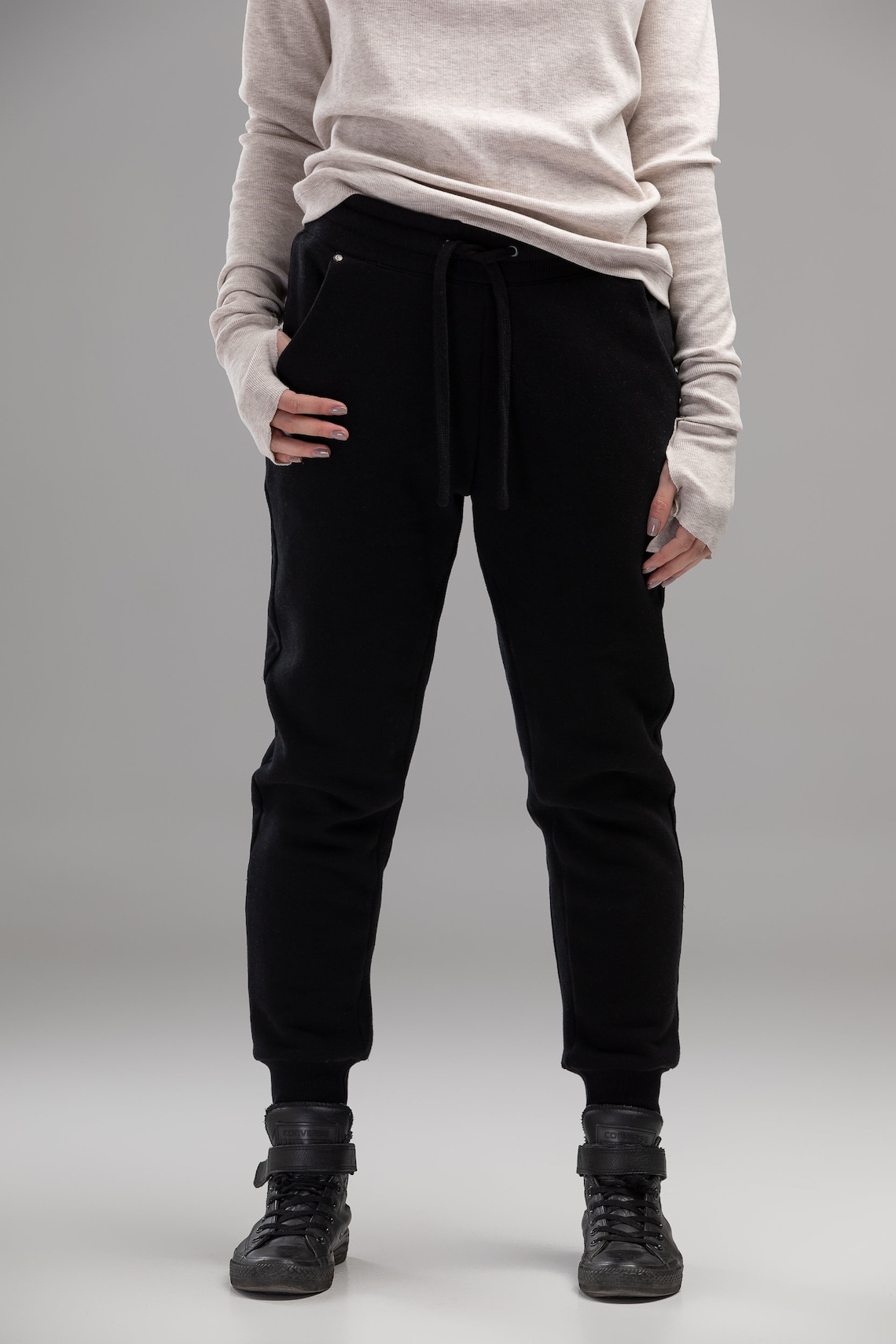 Black women pants comfy everyday casual pants loose long Etsy