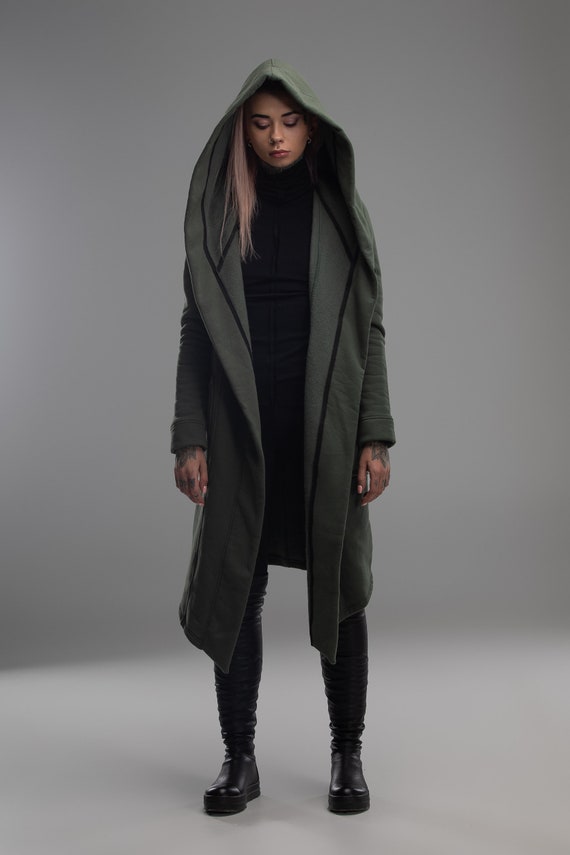 green cloak jacket