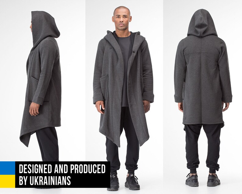 Oversized Hooded Coat Assassin Clothing Style Cyberpunk Long - Etsy