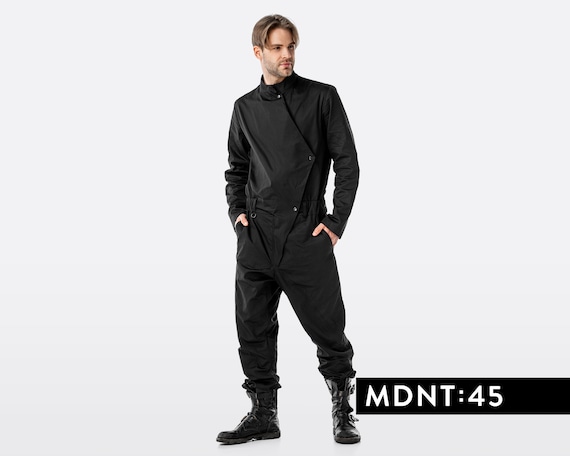 Para hombre Mangas Largas Mono Trabajo Cubierta Uniforme Mecánico con  Bolsillos Disfraces