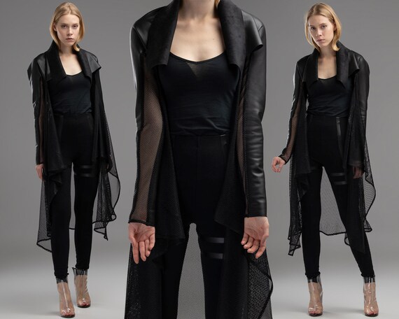 Black Sheer Bolero Jacket Loose Kimono 