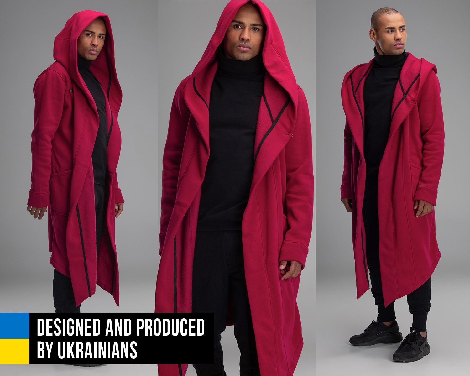 Mens Cloak With Hood Sci-fi Oversized Cardigan Fantasy Long - Etsy