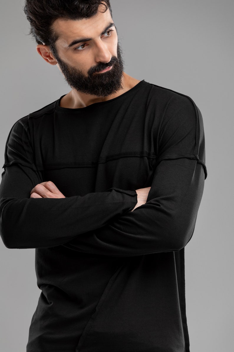 Men's Geometric Sweatshirt Futuristic Asymmetric Jumper | Etsy