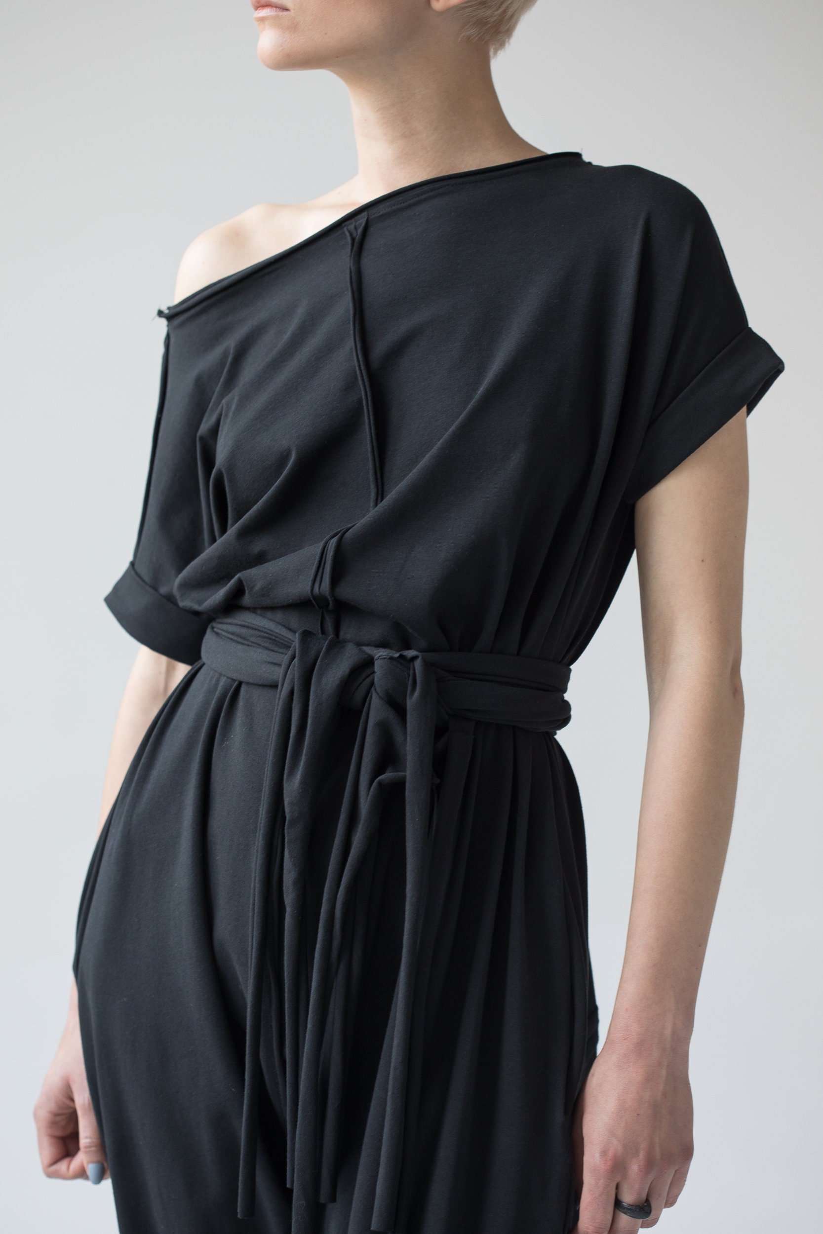 Black cotton jumpsuit women one piece adult onesie overalls Etsy