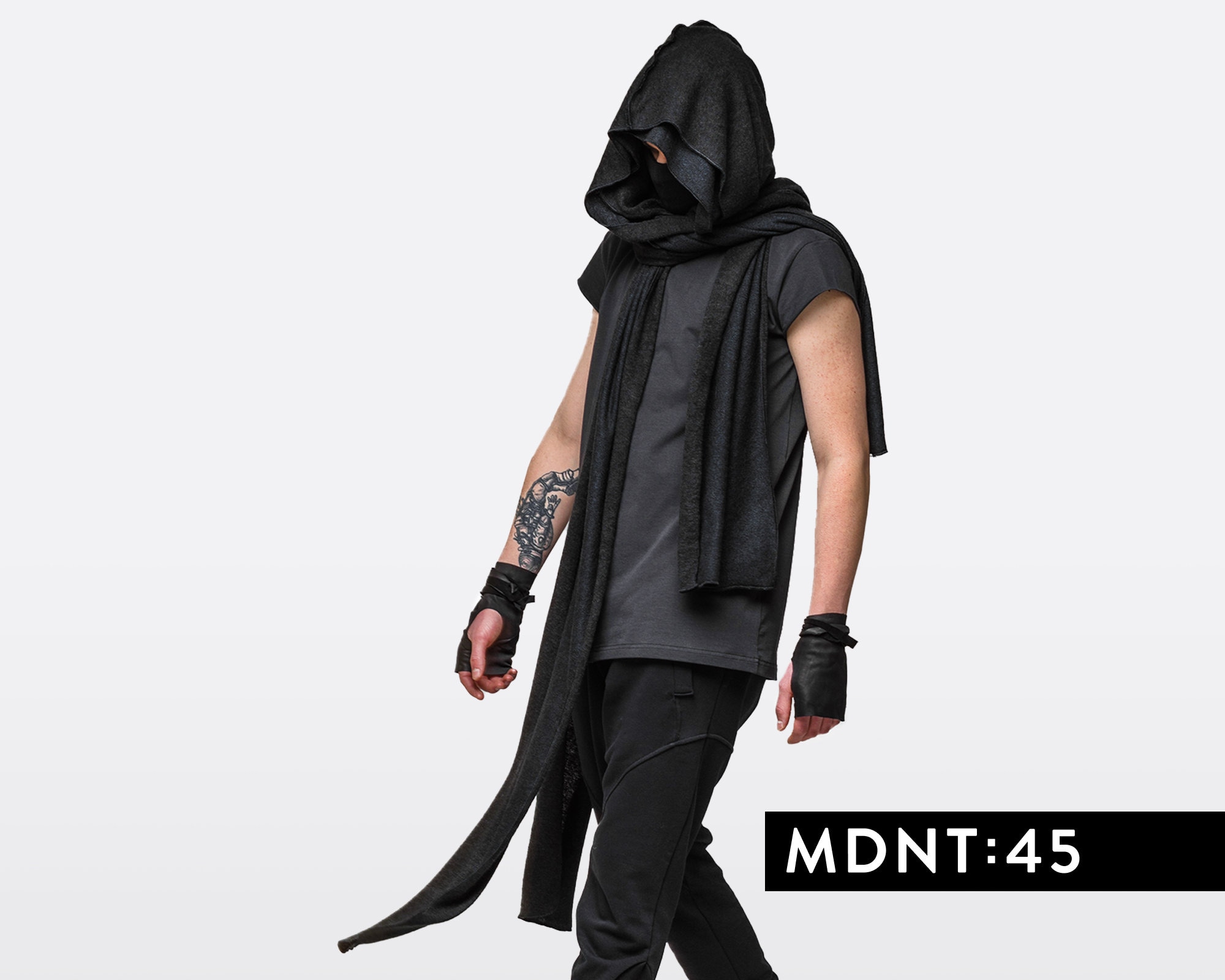 Hooded Goth Dress Gothic Cowl Hood Cyberpunk Women Alternative Clothing  Handkerchief Hem Petite to Plus Size Custom to Order 